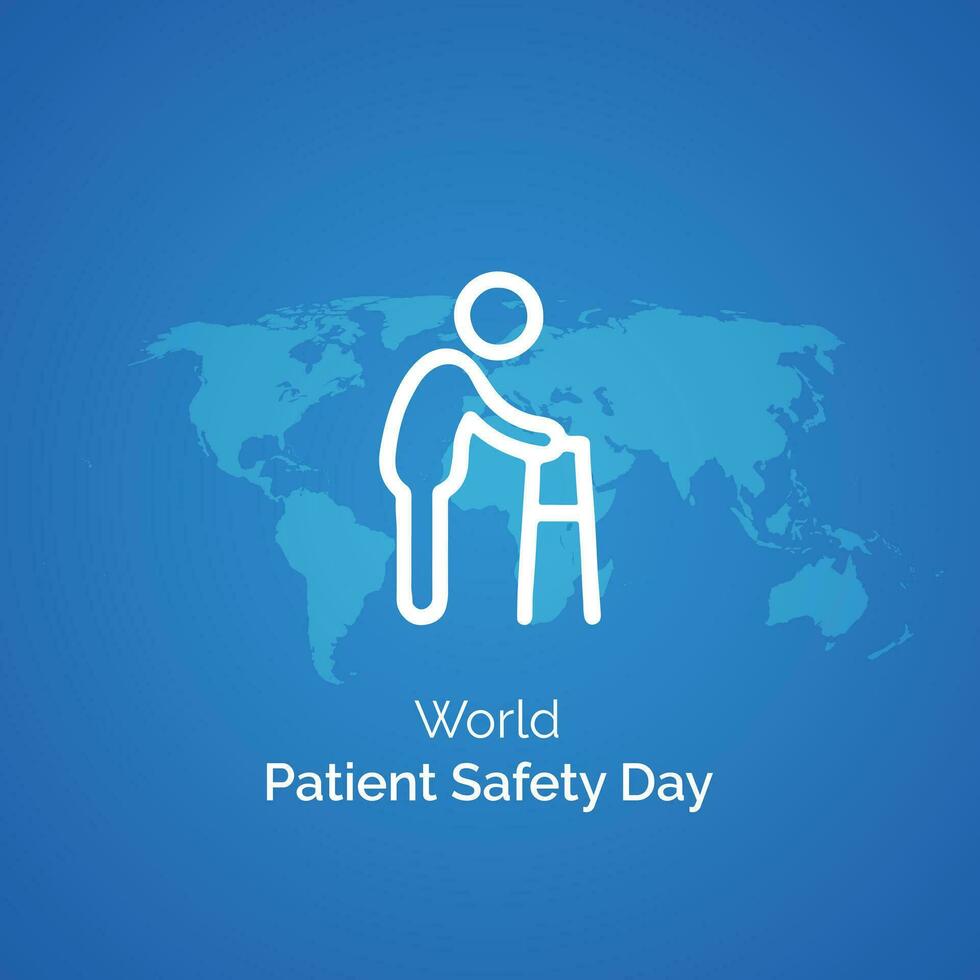 world patient safety day concept vector illustration