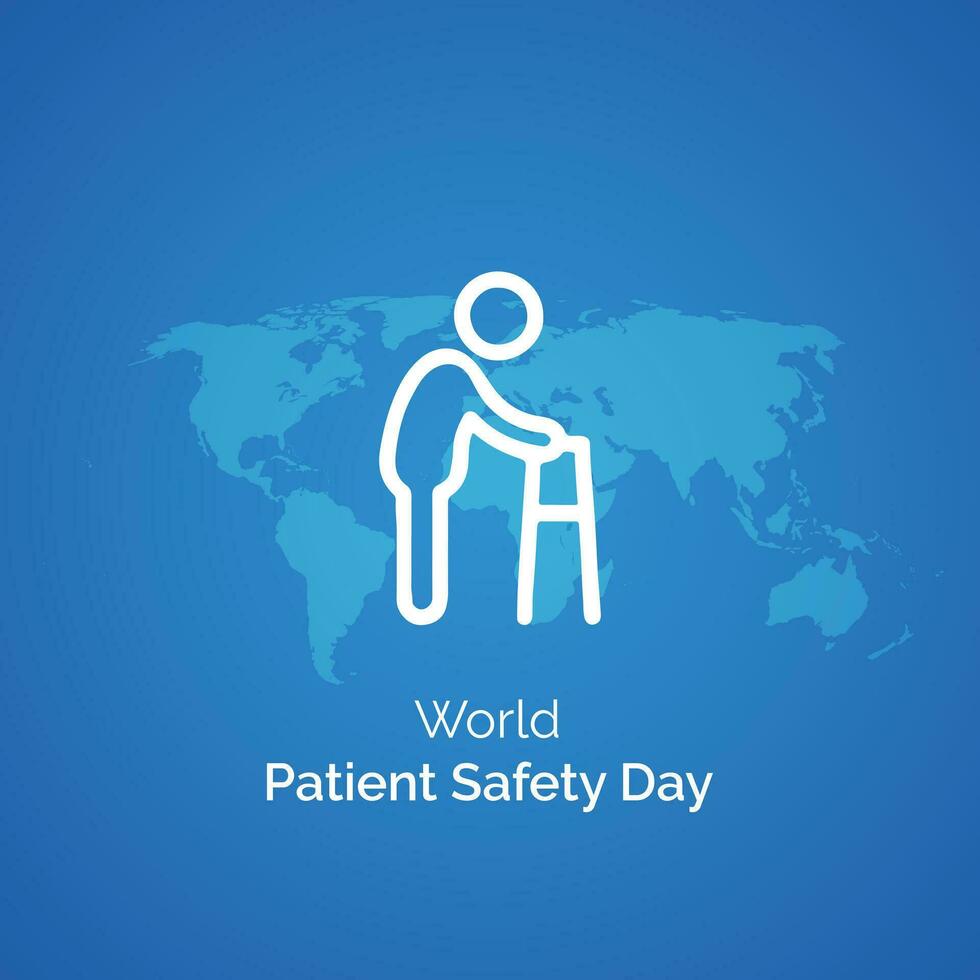 world patient safety day concept vector illustration