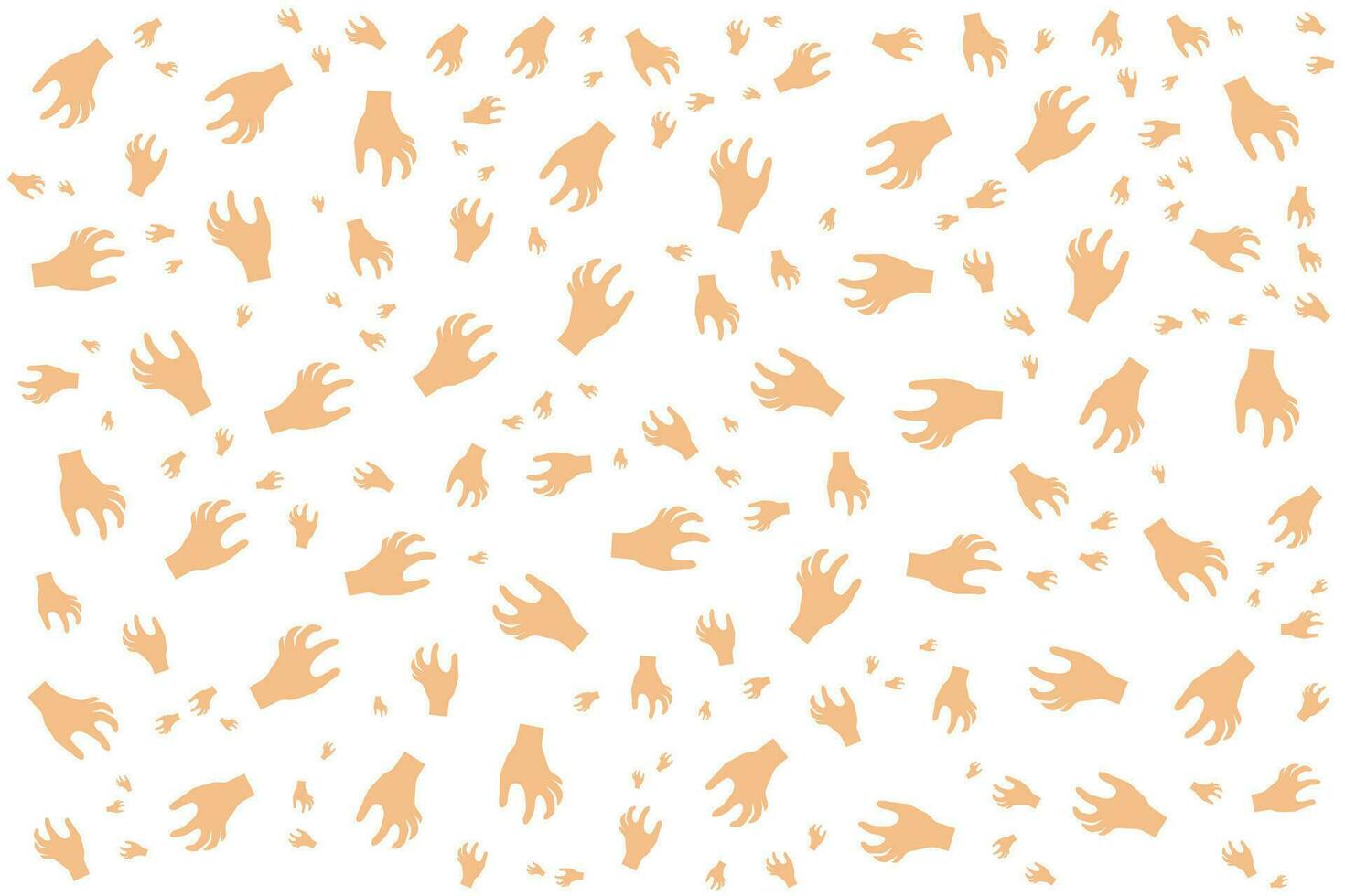 a pattern of hands and feet on a white background vector