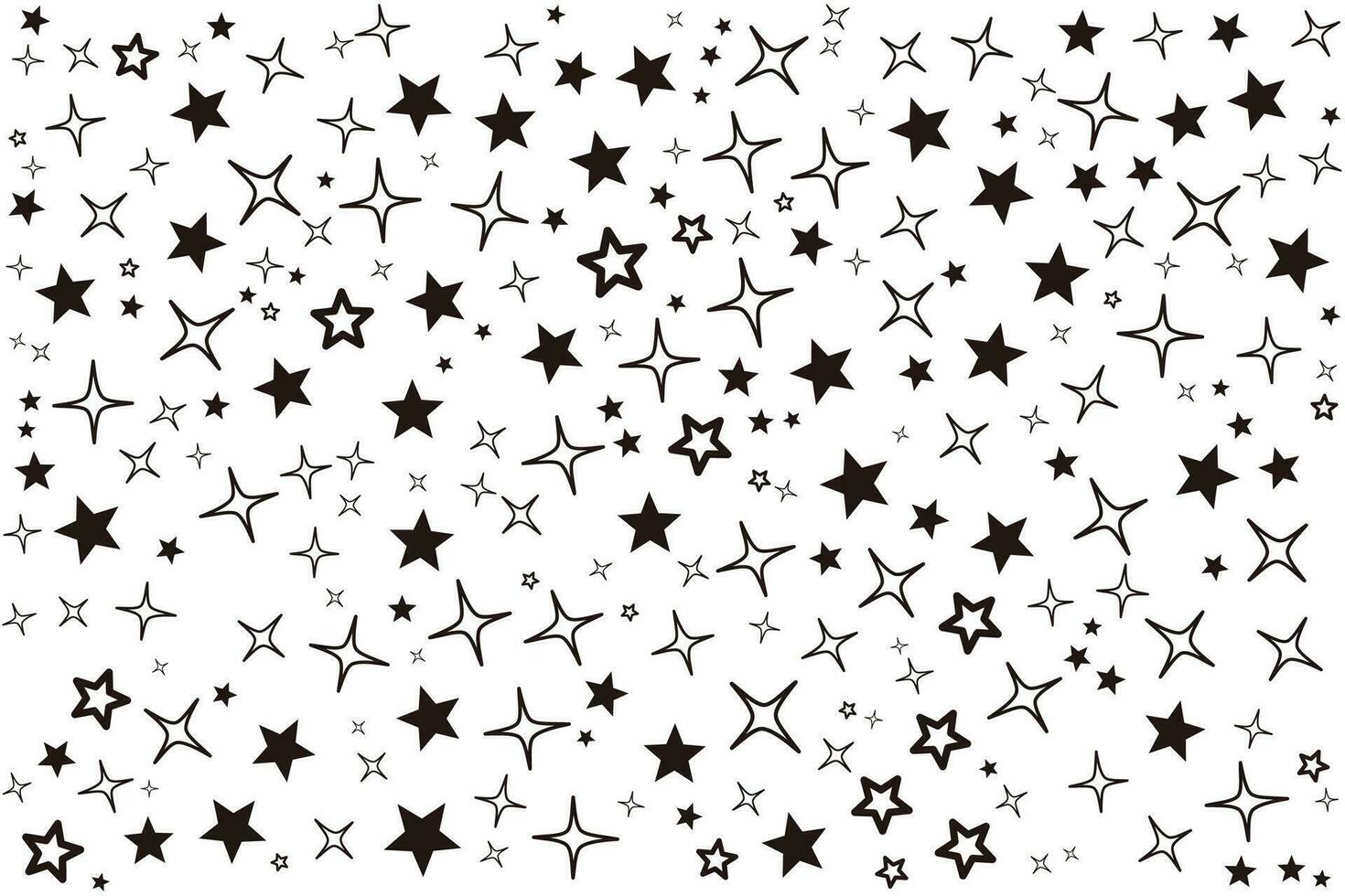 a black and white pattern with stars vector