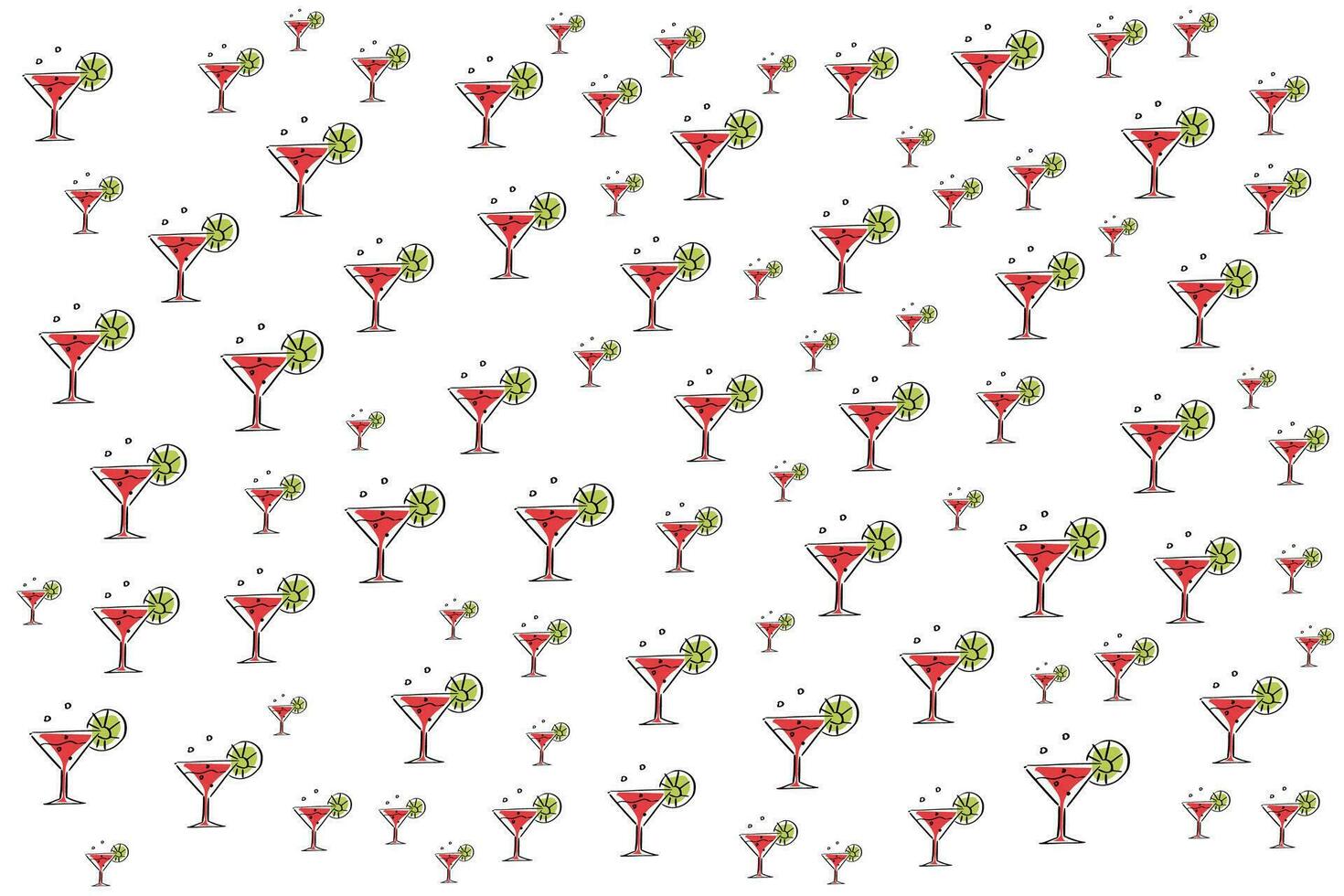 pattern alcohol glasses black white vector