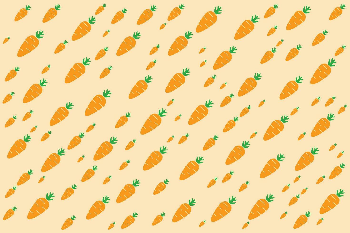 carrots on a beige background vector