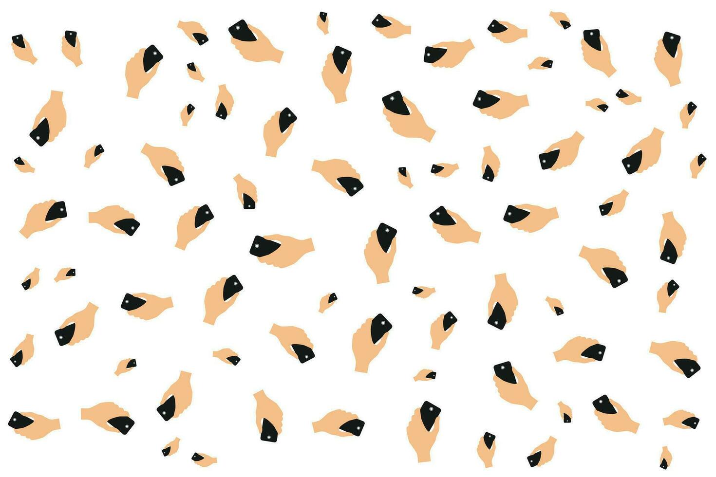 mobile phone hand pattern vector
