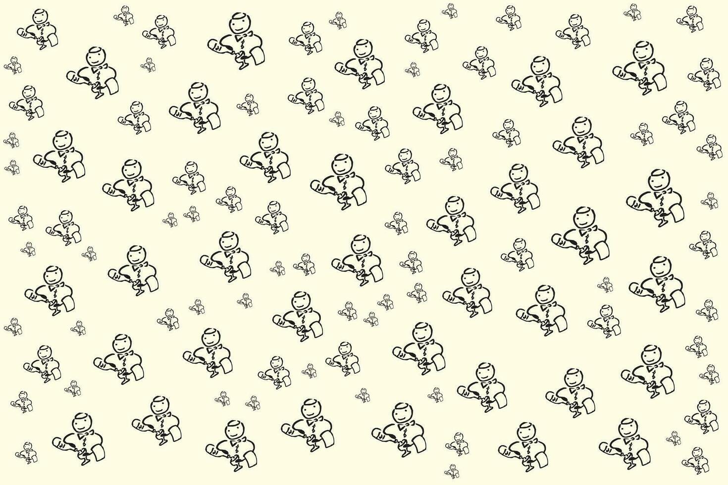 a pattern of chef on a black background vector