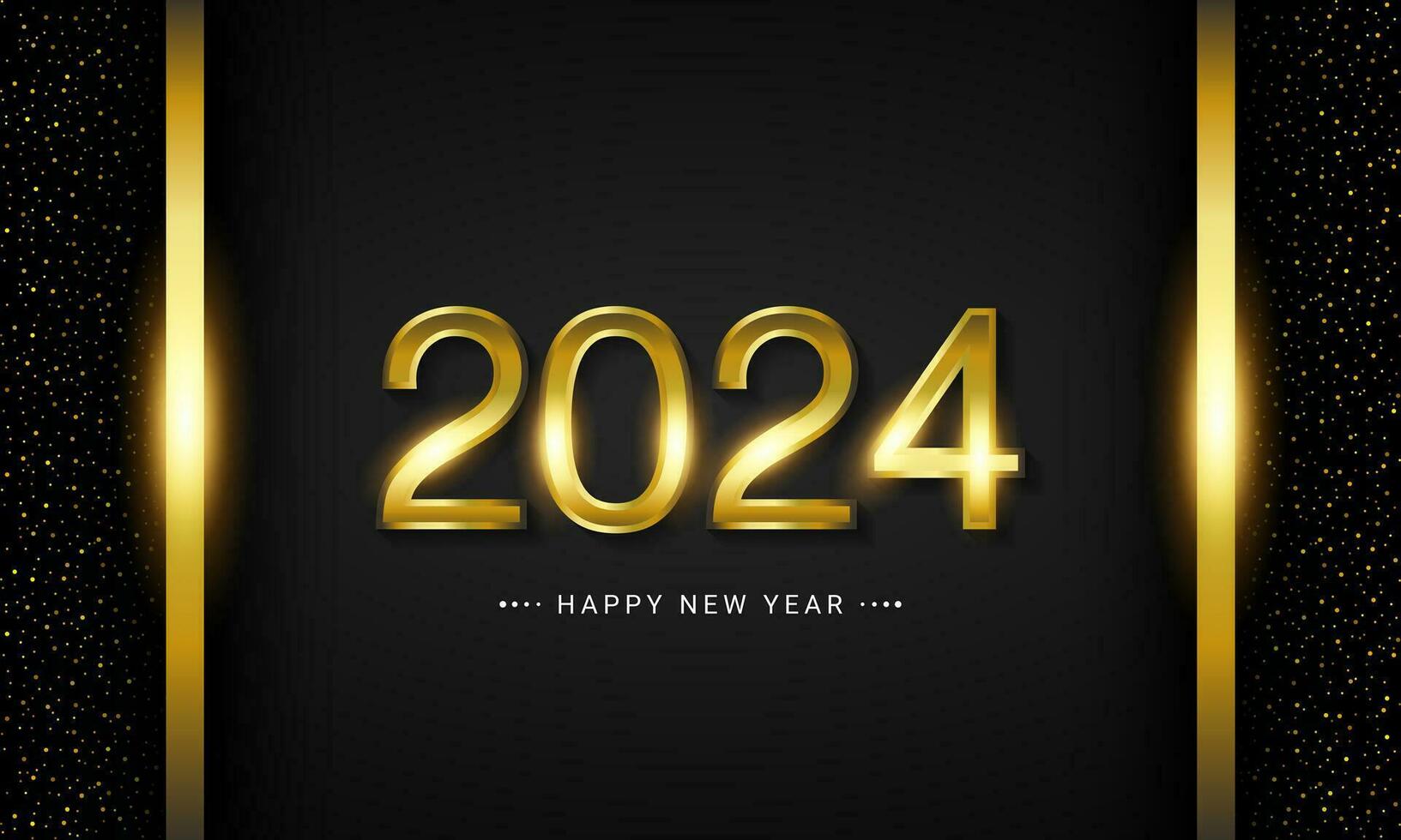 2024 Happy New Year Background Design. vector
