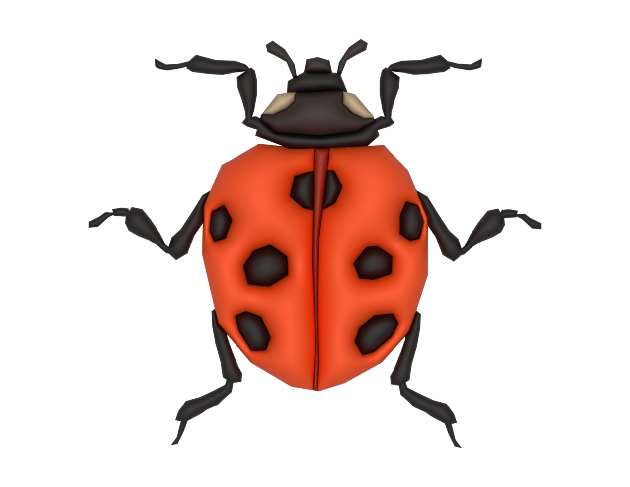 3d Ladybug on a transparent background png