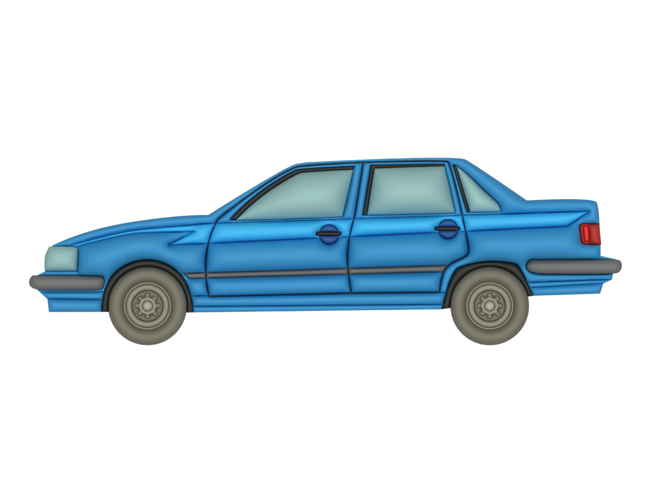3d old model blue colour car on a transparent background 29338052 PNG