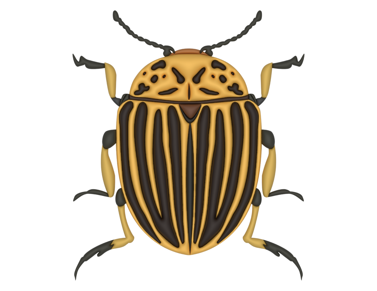 3d Beetle on a transparent background png