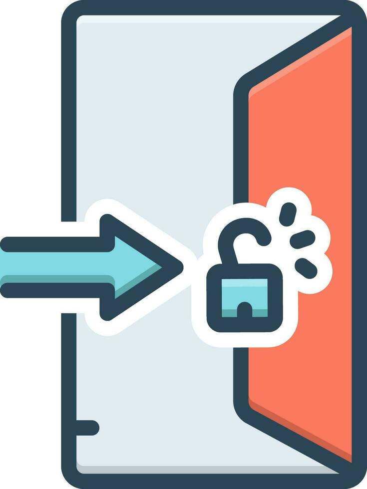 color icon for admission vector