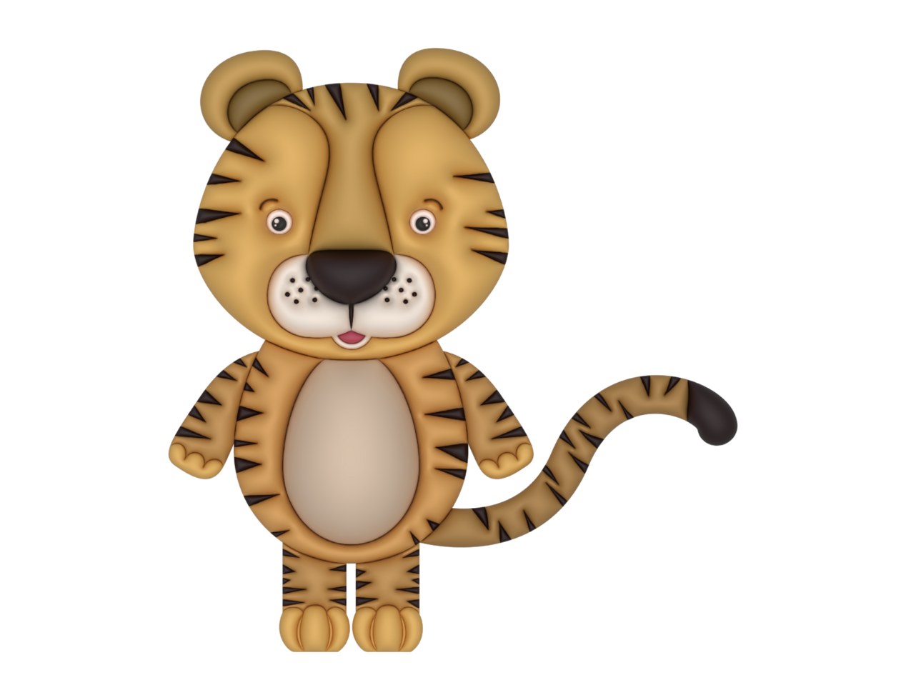cartoon tiger on transparent background 29338119 PNG