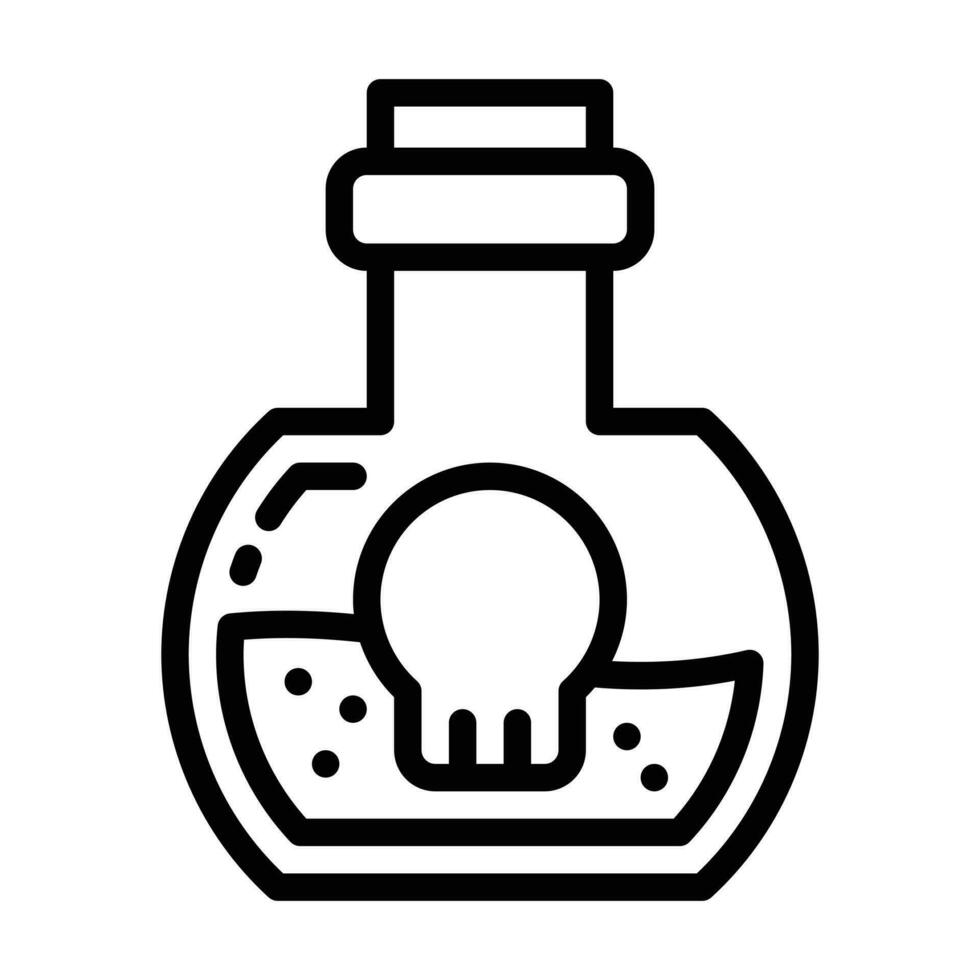 Poison line icon vector