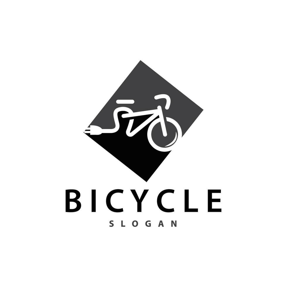 bicicleta logo diseño modelo minimalista ilustración vector