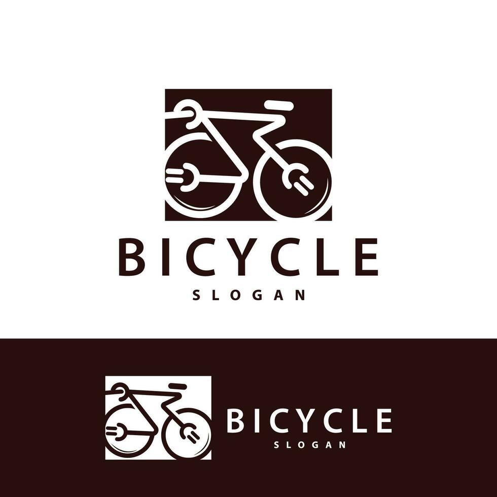 bicicleta logo diseño modelo minimalista ilustración vector