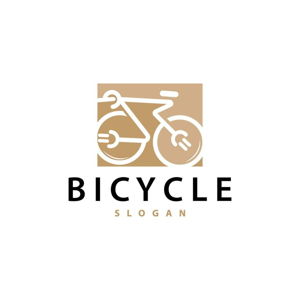Bicycle Logo Design Template Minimalist Illustration vector
