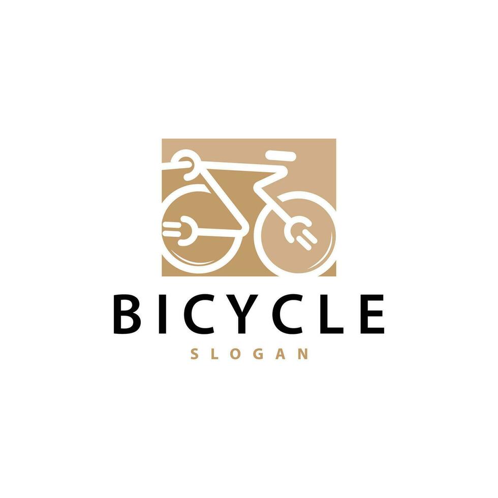 bicicleta logo diseño modelo minimalista ilustración vector