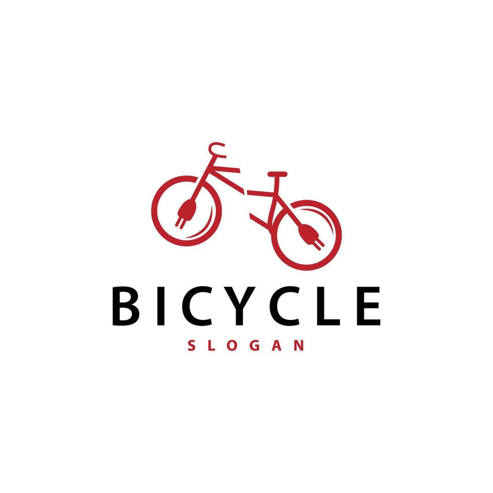 Bicycle Logo Design Template Minimalist Illustration vector