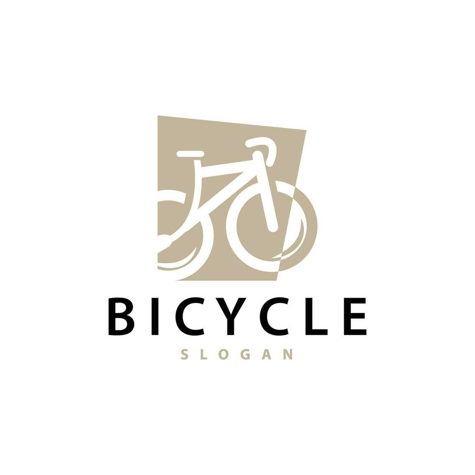 Bicycle Logo Design Template Minimalist Illustration vector