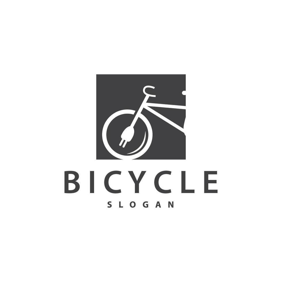 Bicycle Logo Design Template Minimalist Illustration vector