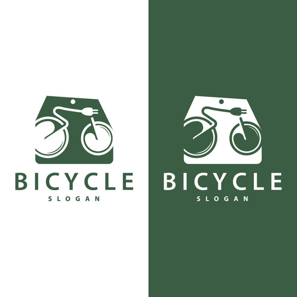 bicicleta logo diseño modelo minimalista ilustración vector