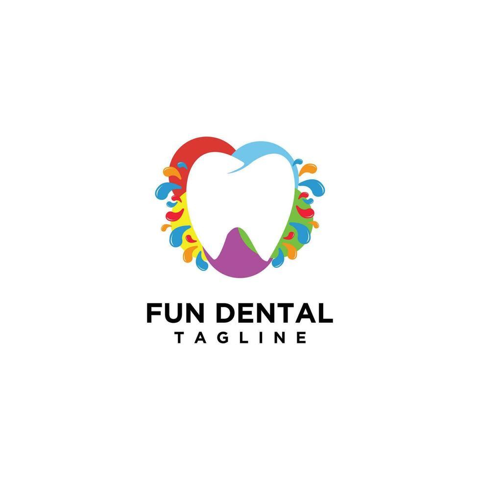 dental clínica logo diente resumen lineal dentista estomatología vector