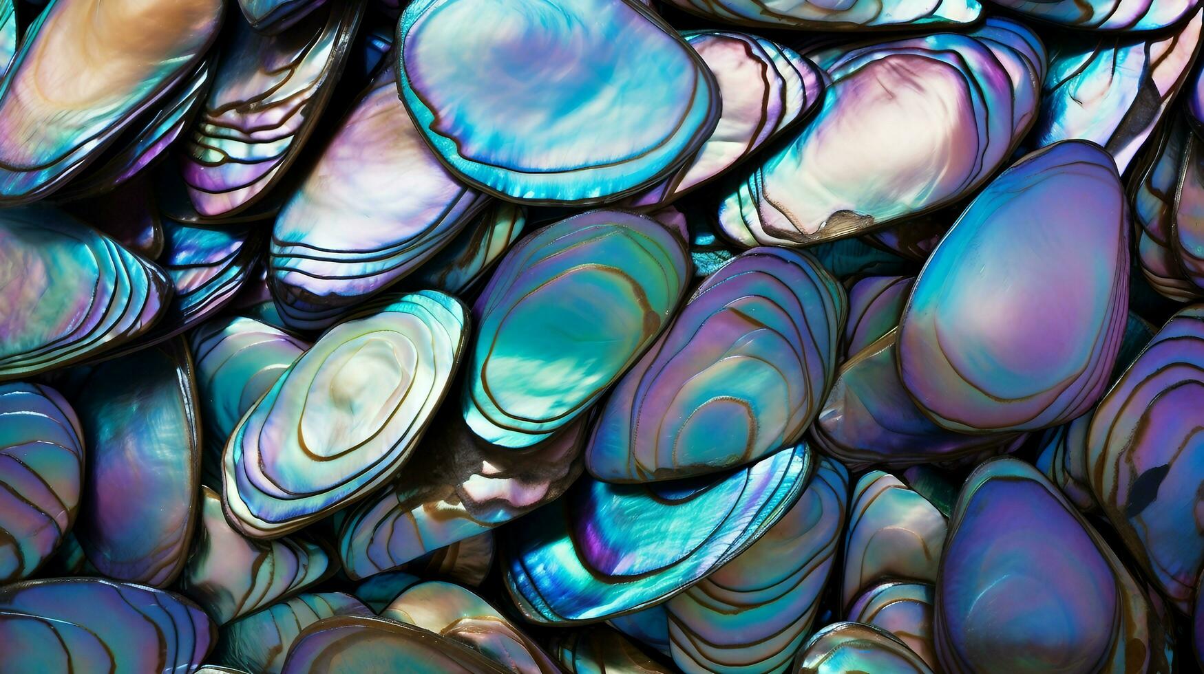 Abalone shell background AI Generated photo