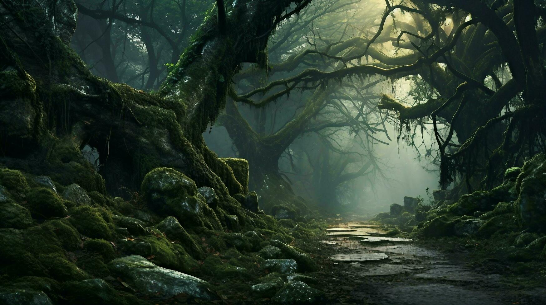 You are alone in the forest, and see a strange dark figure