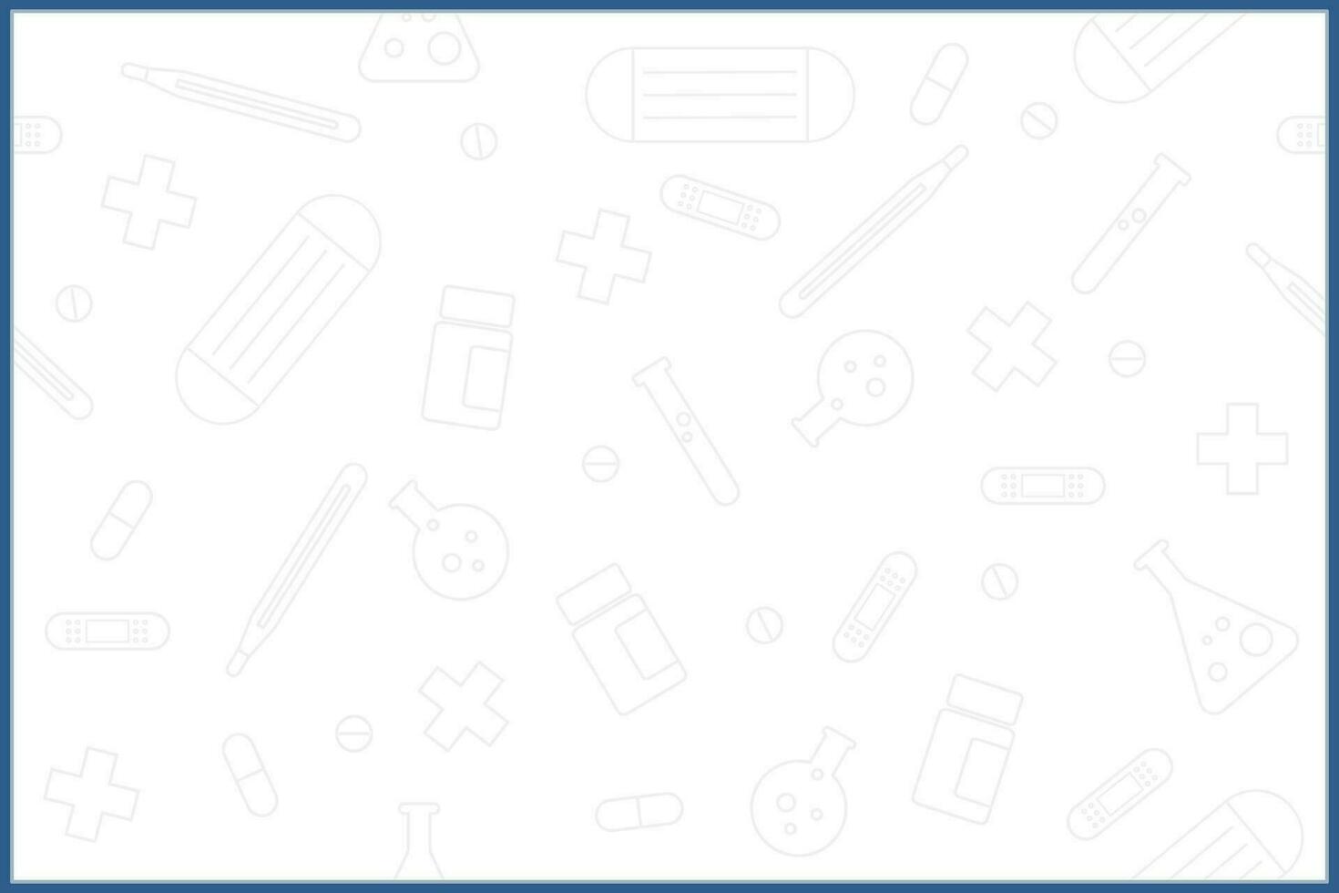 Medical illustration vector concept for report cover, leaflet, brochure,medical background with medical equipment icons on white background.