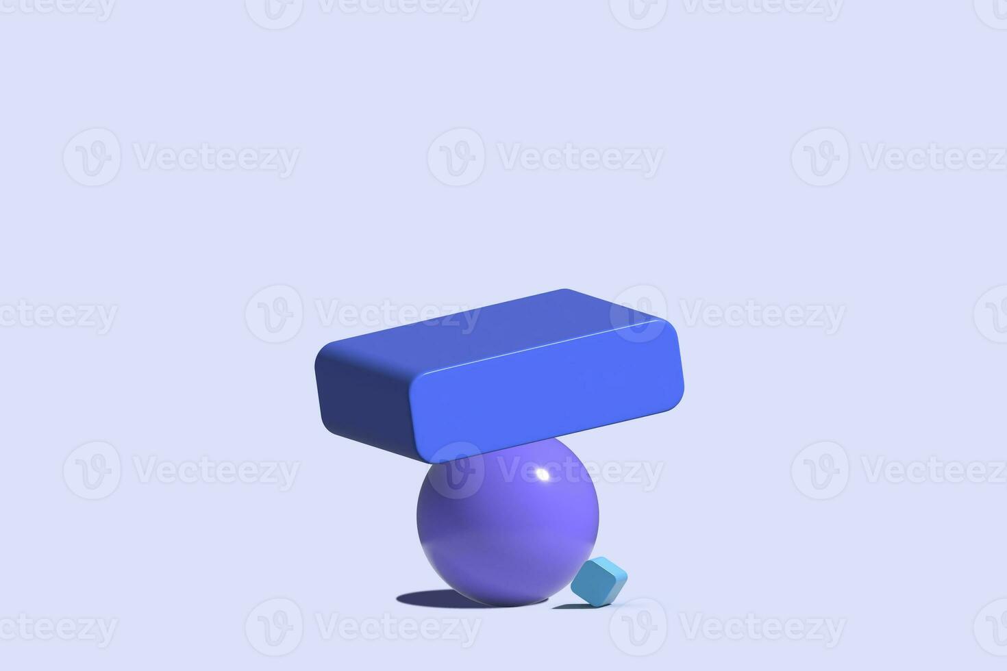 3d display podium from colorful geometric figures on lilac background. Funny composition from a sphere and cubes. Memphis style product presentation stand. Not AI photo