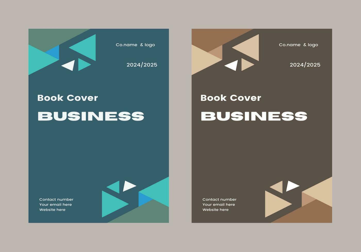 Business book and brochure cover design template vector