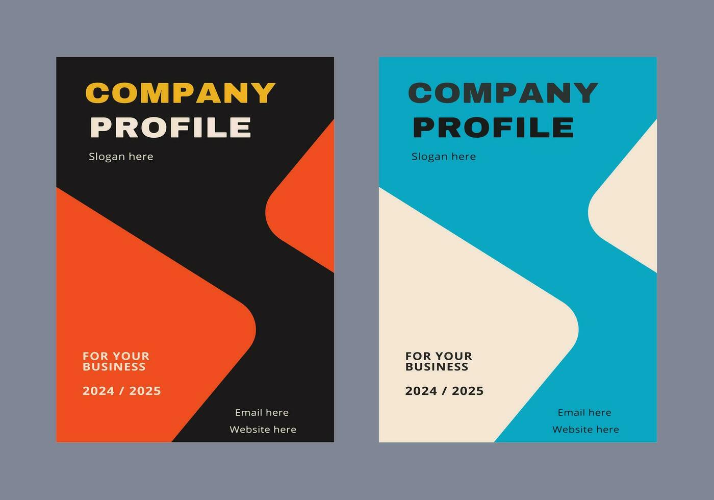 Company Profile  Brochure Cover Design Template adept for multipurpose Projects vector