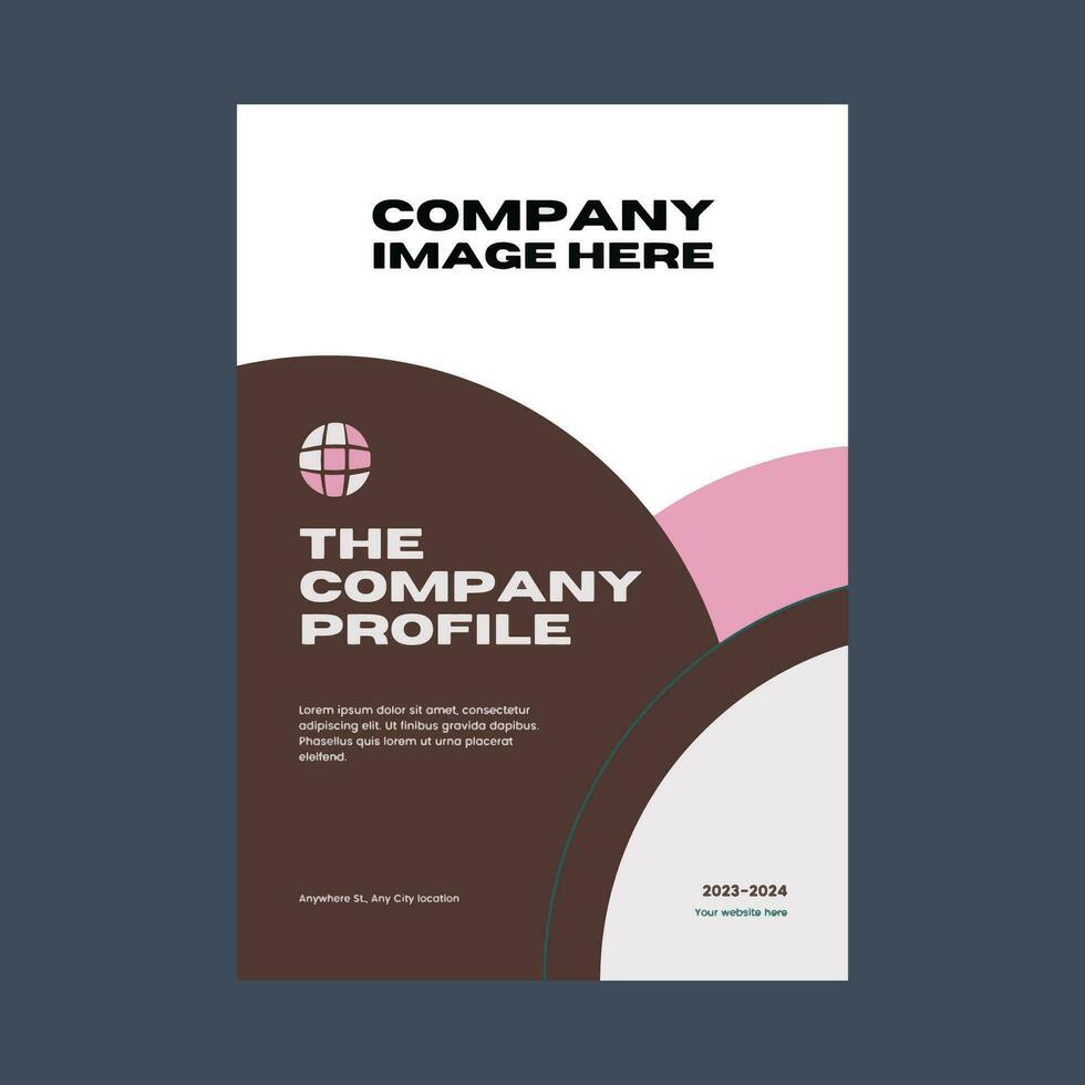 Company Profile  Brochure Cover Design Template adept for multipurpose Projects vector