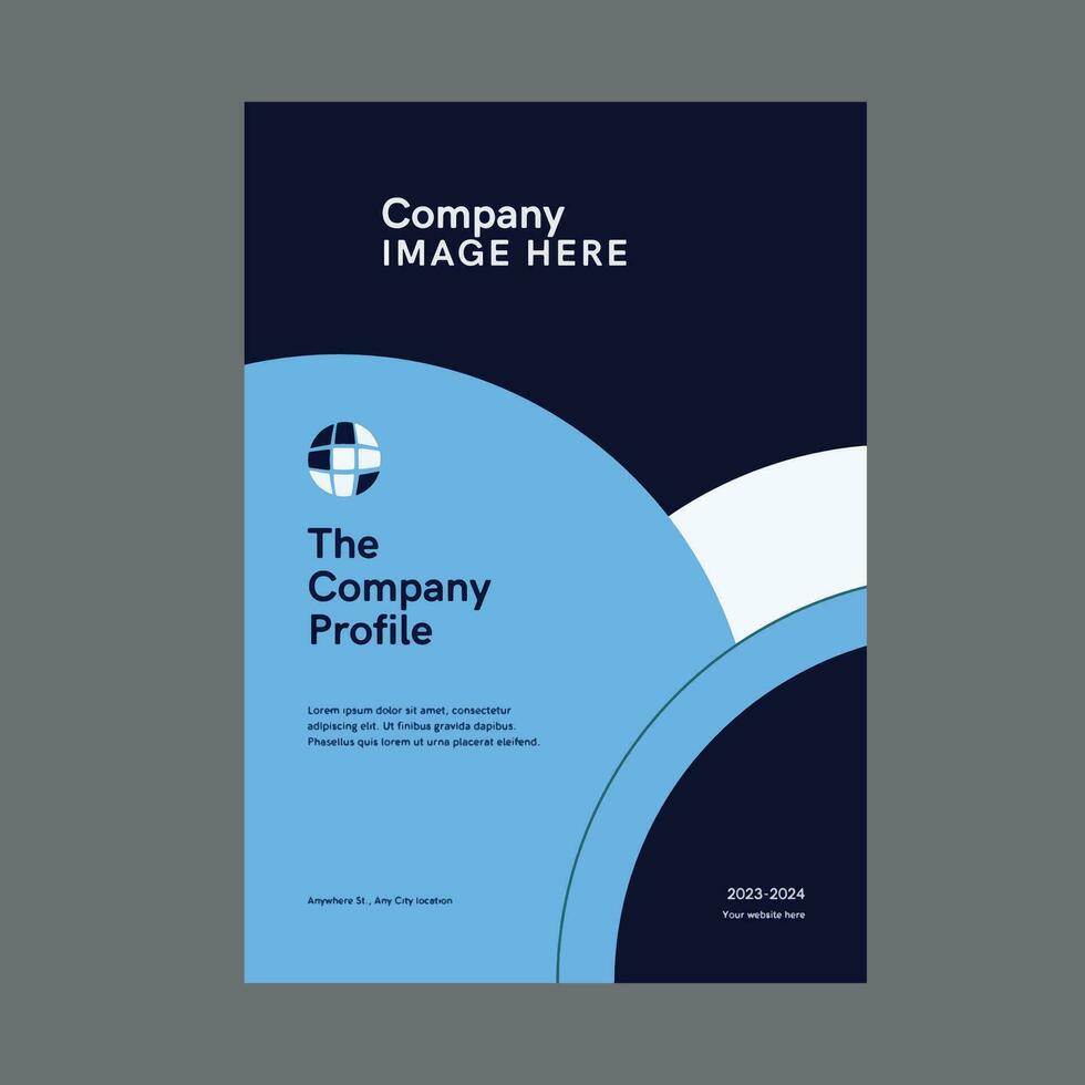 Company Profile  Brochure Cover Design Template adept for multipurpose Projects vector