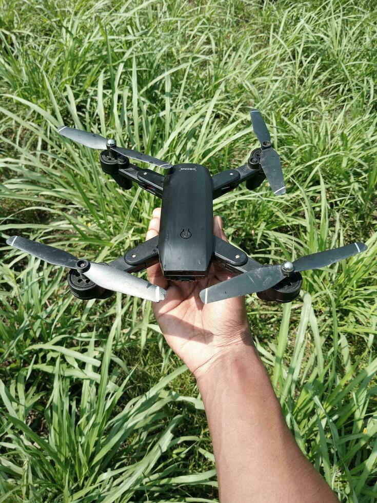 Virtual Futuristic Black drone for nxt generation photo