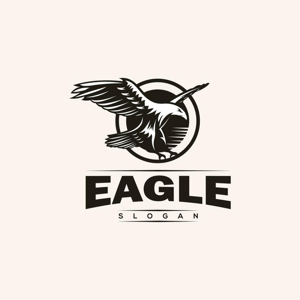 majestuoso águila logo diseño ilustración vector