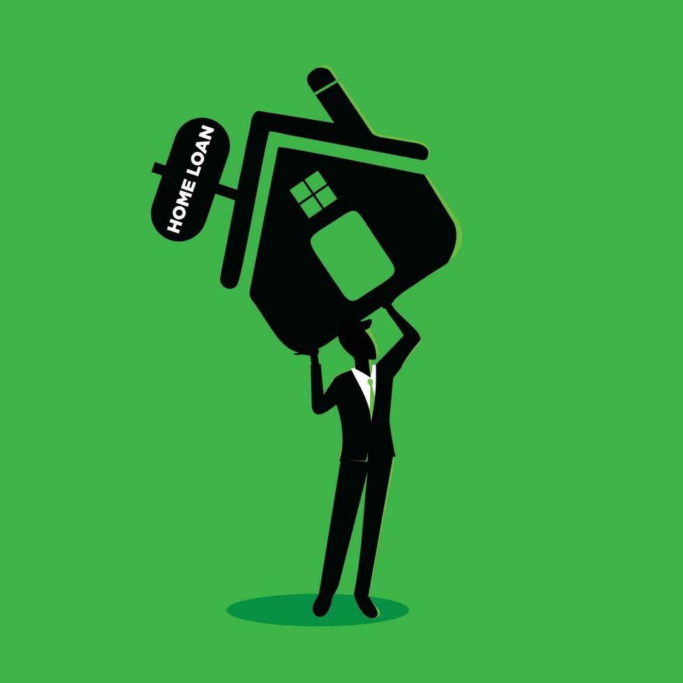 silhouette of businessman doing his activities vector