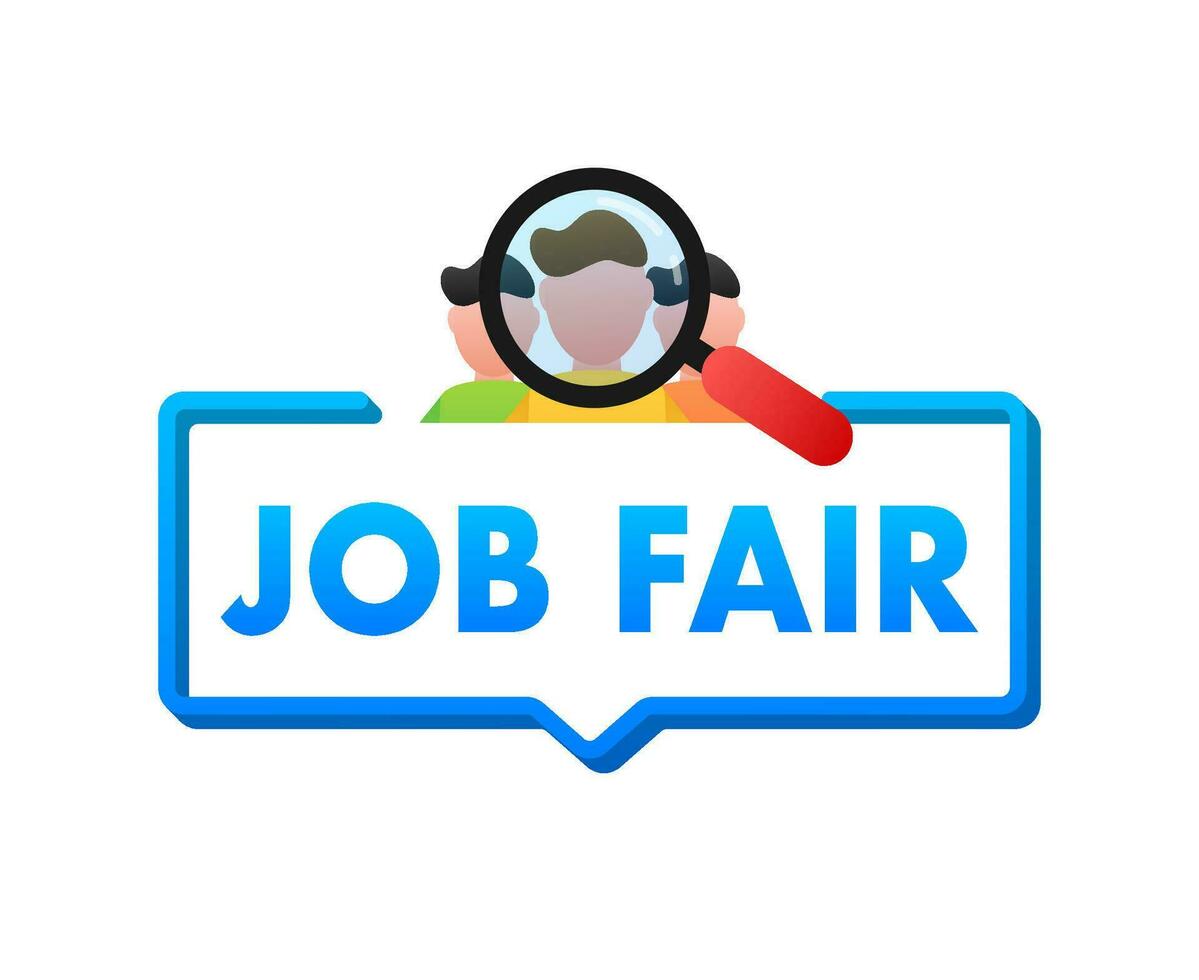 Job Fair sign, label. Vector stock illustration