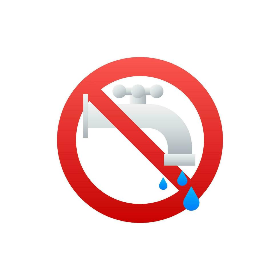 Not drinkable water sign. Prohibition sign. Motion graphics 4k vector