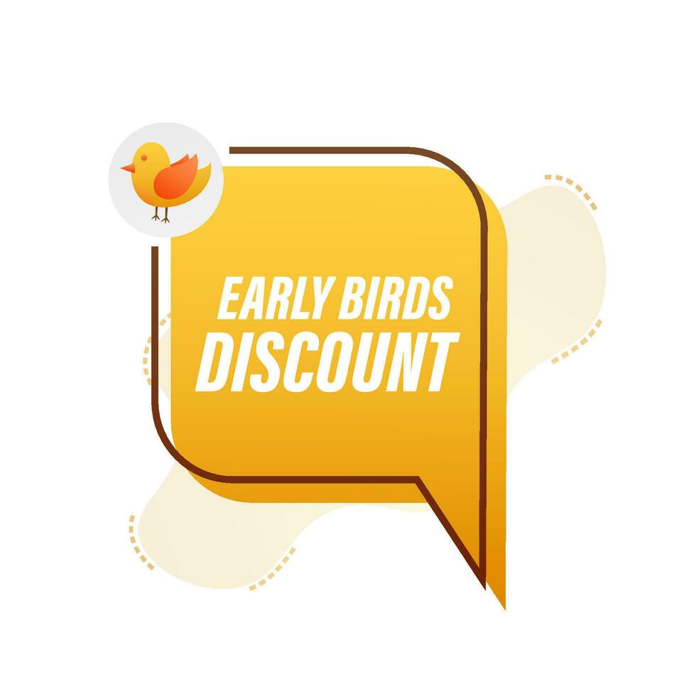 Early Bird Special discount sale. Discount offer price sign. Modern promotion template. Sale tag. Motion graphics 4k vector