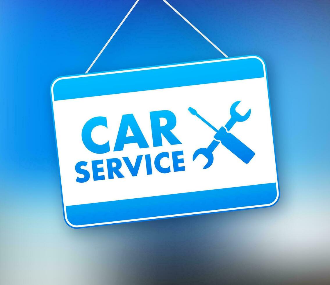 Auto, Car service and repair. Vector stock illustration.