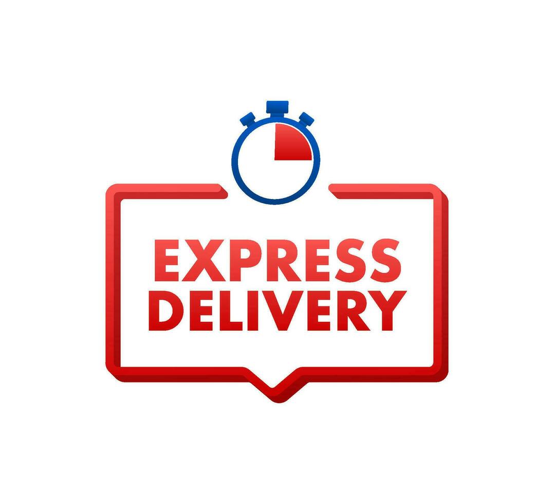 Express delivery service. Fast time delivery order with stopwatch. Motion graphics 4k vector