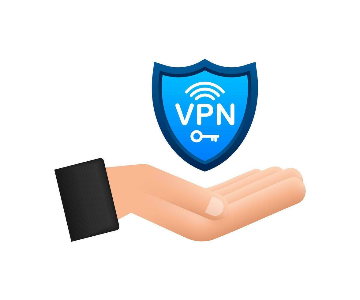 Secure VPN connection concept with hands. Hnads holding vpn sign. Virtual private network connectivity overview. Motion graphics 4k vector