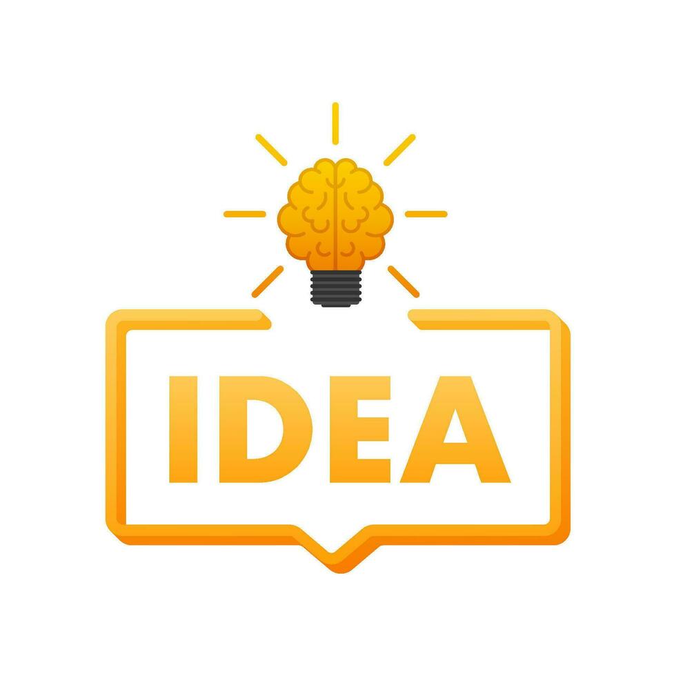 Flat idea for concept design. Lightbulb icon. Idea, solution, business, strategy concept. Motion graphics . 4k vector
