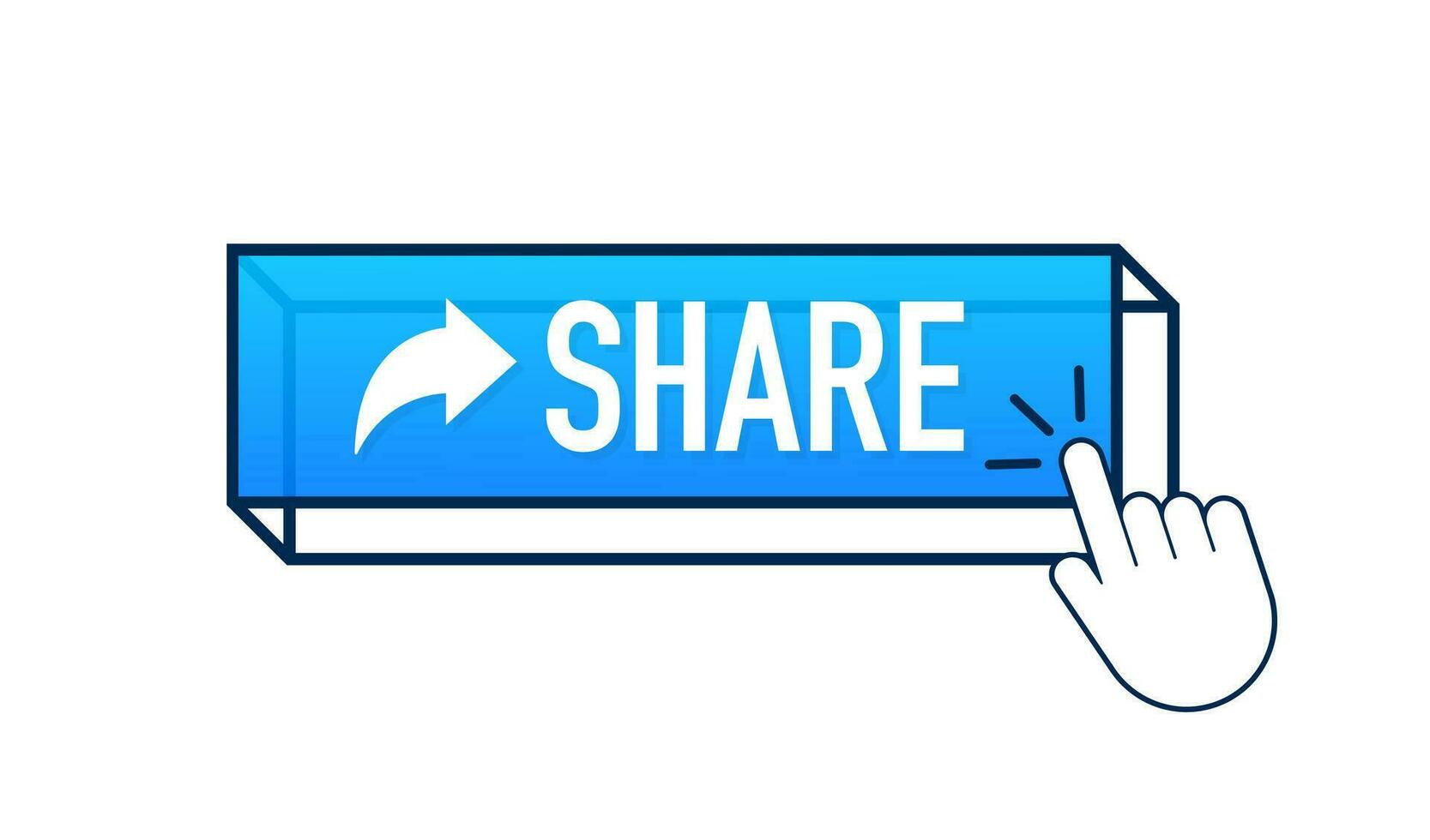 Share button, great design for any purposes. White background. Cartoon Motion graphics . Arrow Motion graphics icon 4k vector