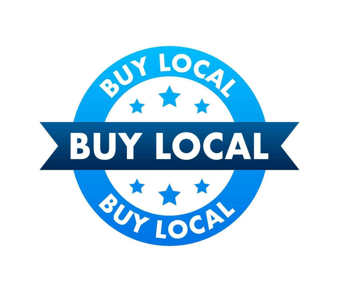Support Local Businesses. Shop local. Buy Small Business. Vector stock illustration.
