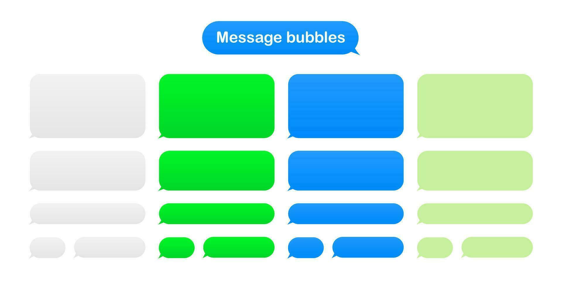 Message bubbles design template for messenger chat. Vector stock illustration.