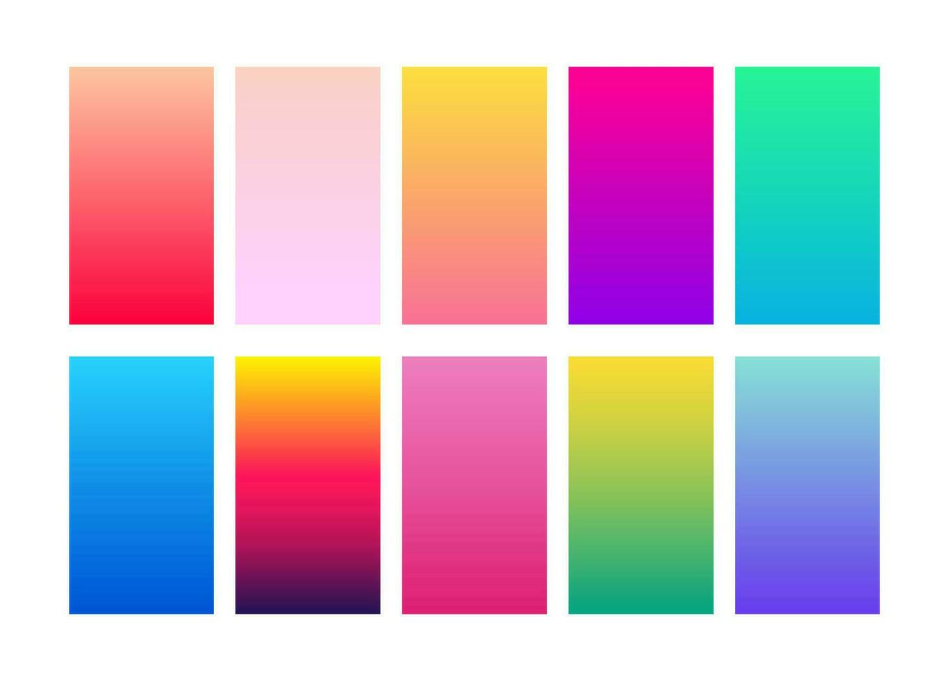 Colorful blurred backgrounds. Creative Gradient set. Modern screen vector design for mobile app.