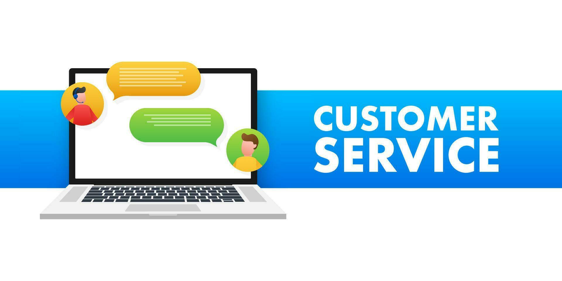 Customer service. Call center landing page. Online support center, assistance. Vector stock illustration.