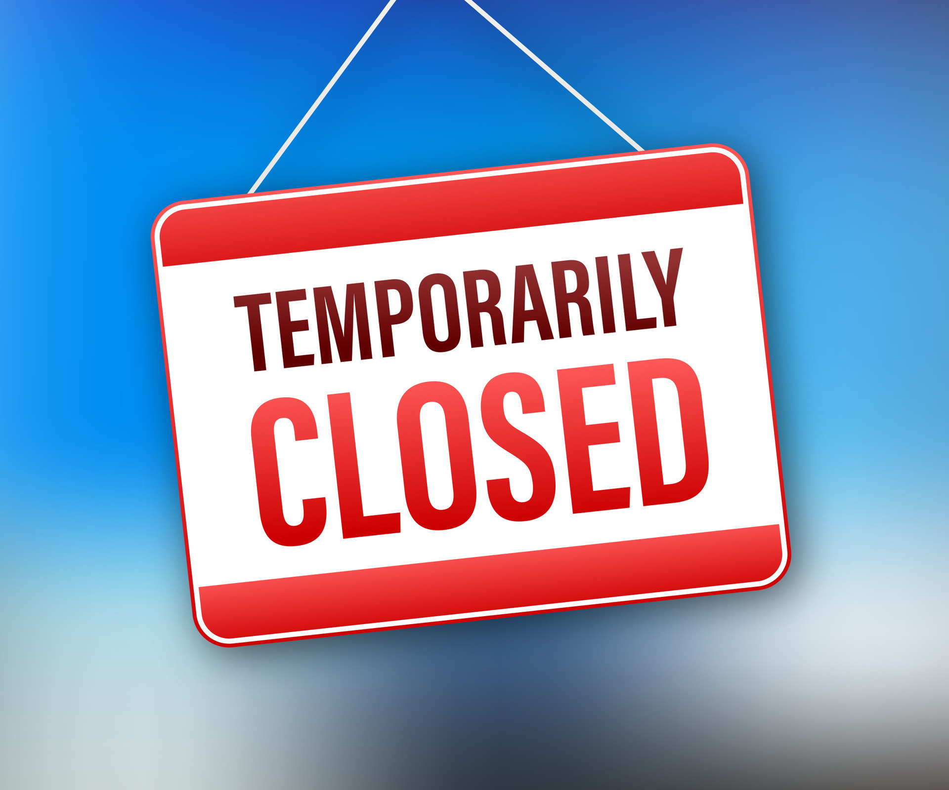 Temporarily closed door sign great design for any purposes China