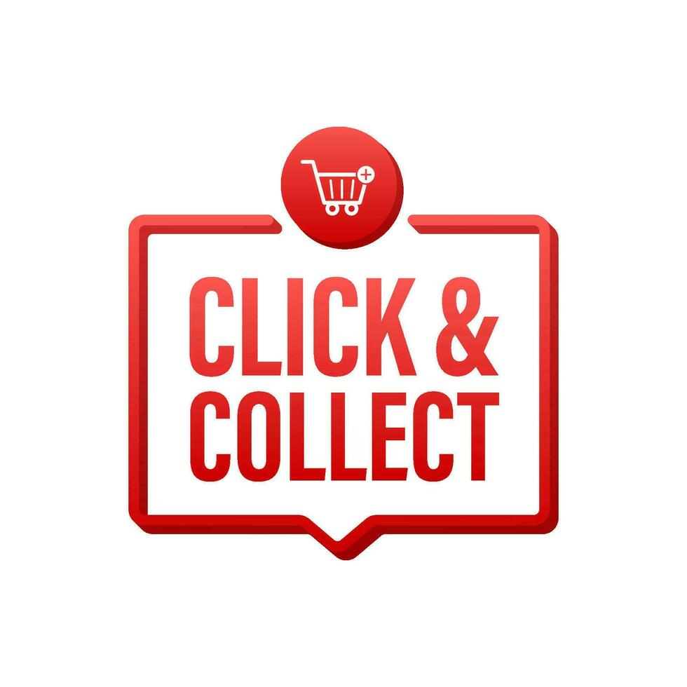 Megaphone click and collect banner. Flat style. Website Motion graphics icon. Motion graphics 4k vector