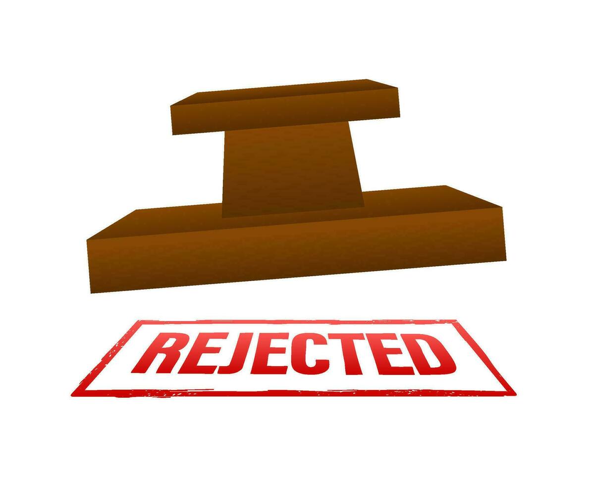 Rejected stamp on white background. Vector stock illustration